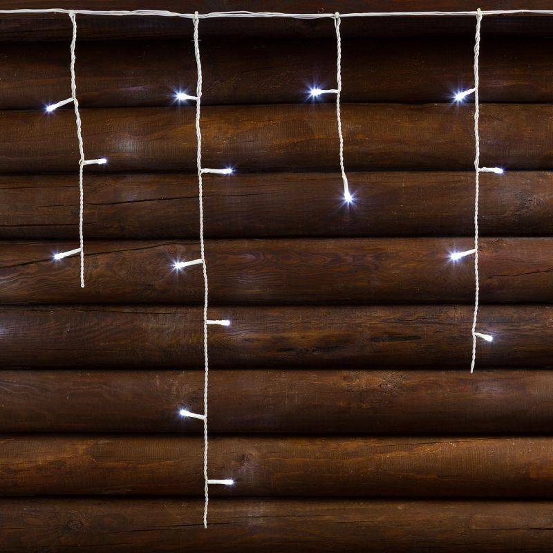 Lotti - Guirlande stalactite 20M H 60CM 480 LED blanc froid 8 programmes câble blanc 24V Lotti - Imagen 5