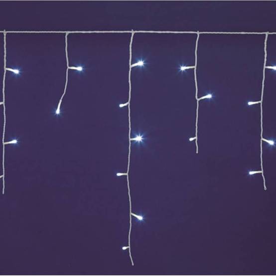 Lotti - Guirlande stalactite 20M H 60CM 480 LED blanc froid 8 programmes câble blanc 24V Lotti - Image 6