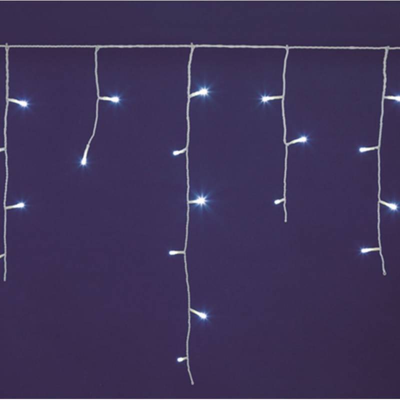 Lotti - Guirlande stalactite 20M H 60CM 480 LED blanc froid 8 programmes câble blanc 24V Lotti - Imagen 6