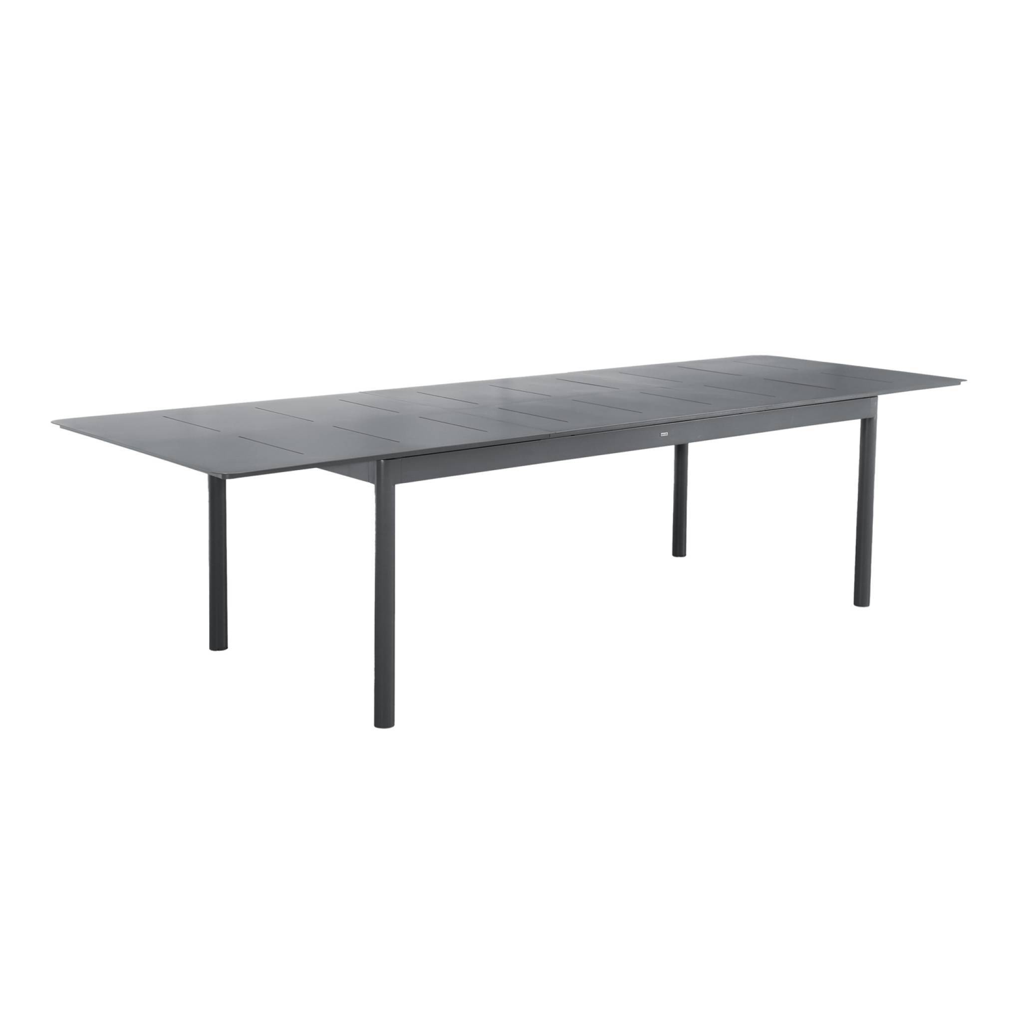 sweeek - Table de jardin CHARLESTON extensible aluminium anthracite. 8 places. 210/300 x 100 x 75.5 cm | sweeek - Image 2