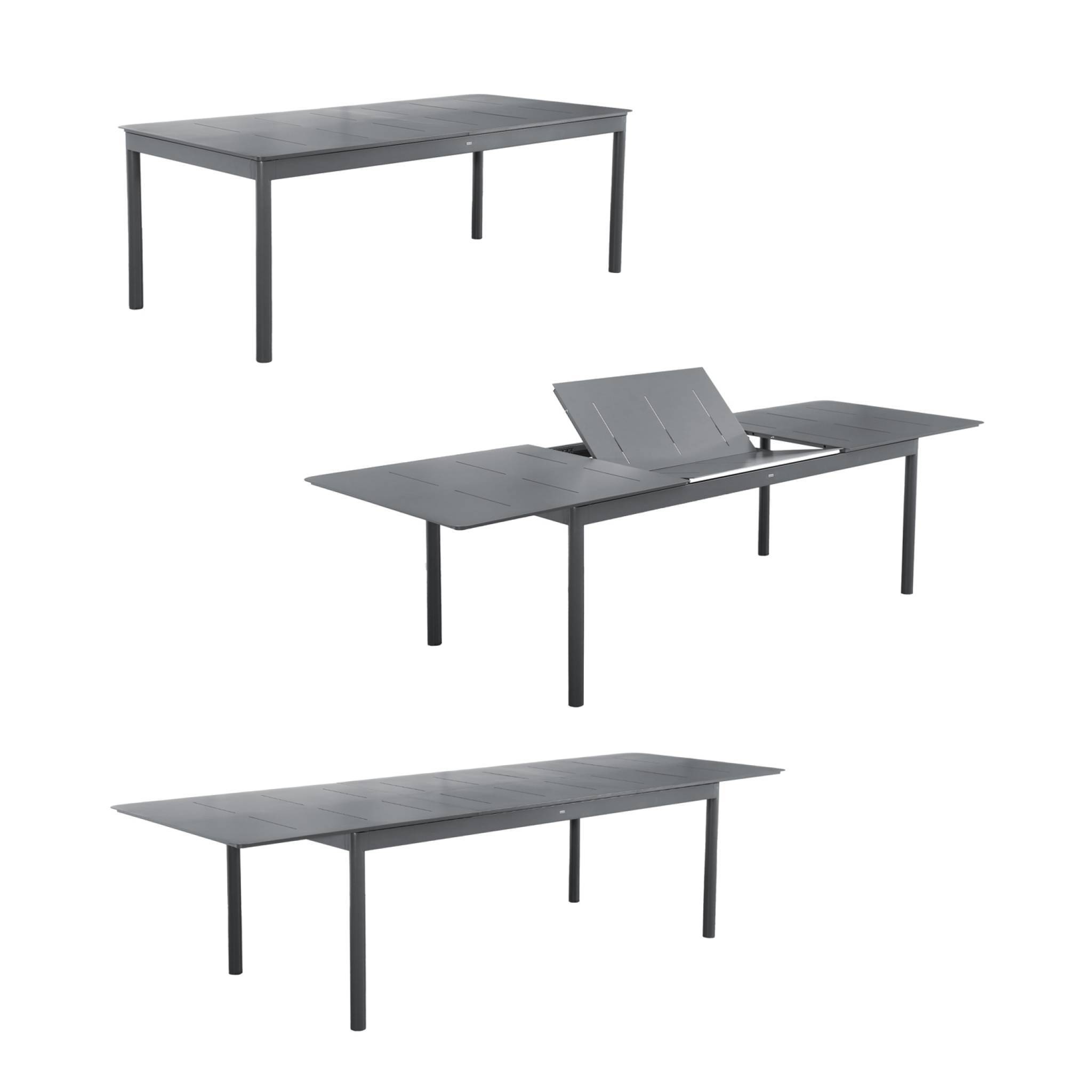 sweeek - Table de jardin CHARLESTON extensible aluminium anthracite. 8 places. 210/300 x 100 x 75.5 cm | sweeek - Image 5