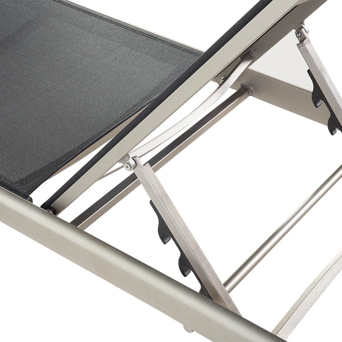 Beliani - Chaise longue Aluminium Noir FOSSATO - Beliani - Imagen 5