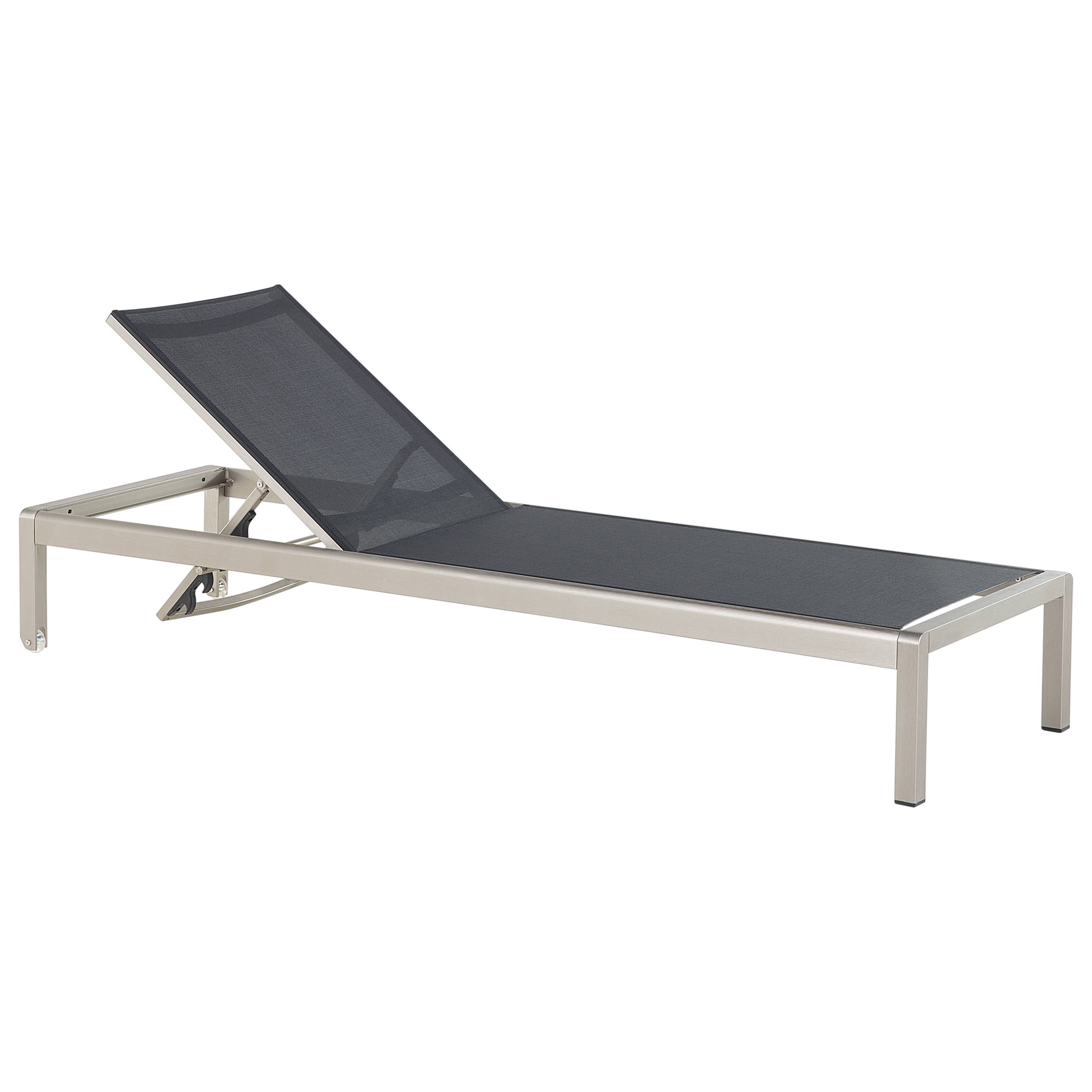 Beliani - Chaise longue Aluminium Noir FOSSATO - Beliani - Imagen 2