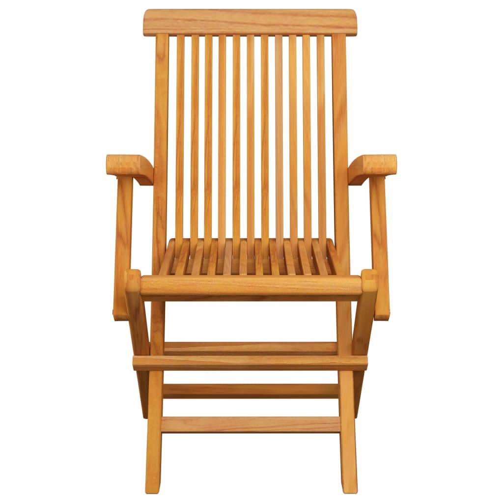 Lot de 6 chaises de jardin teck massif rouge bordeaux 55 x 60 x 89 cm - PANGIVO - Image 5