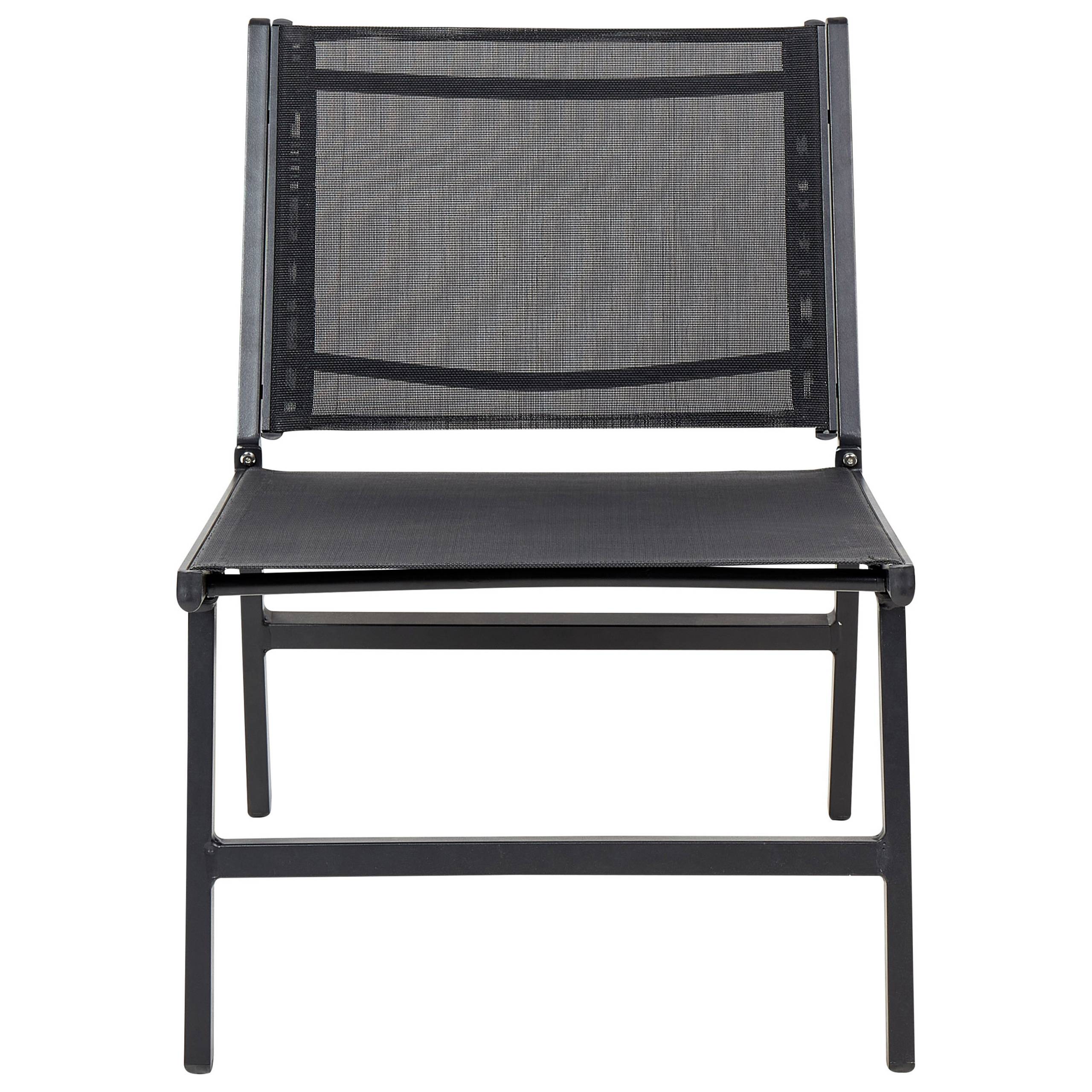 Beliani - Chaise de jardin Revêtement textile Noir MARCEDDI - Beliani - Imagen 5