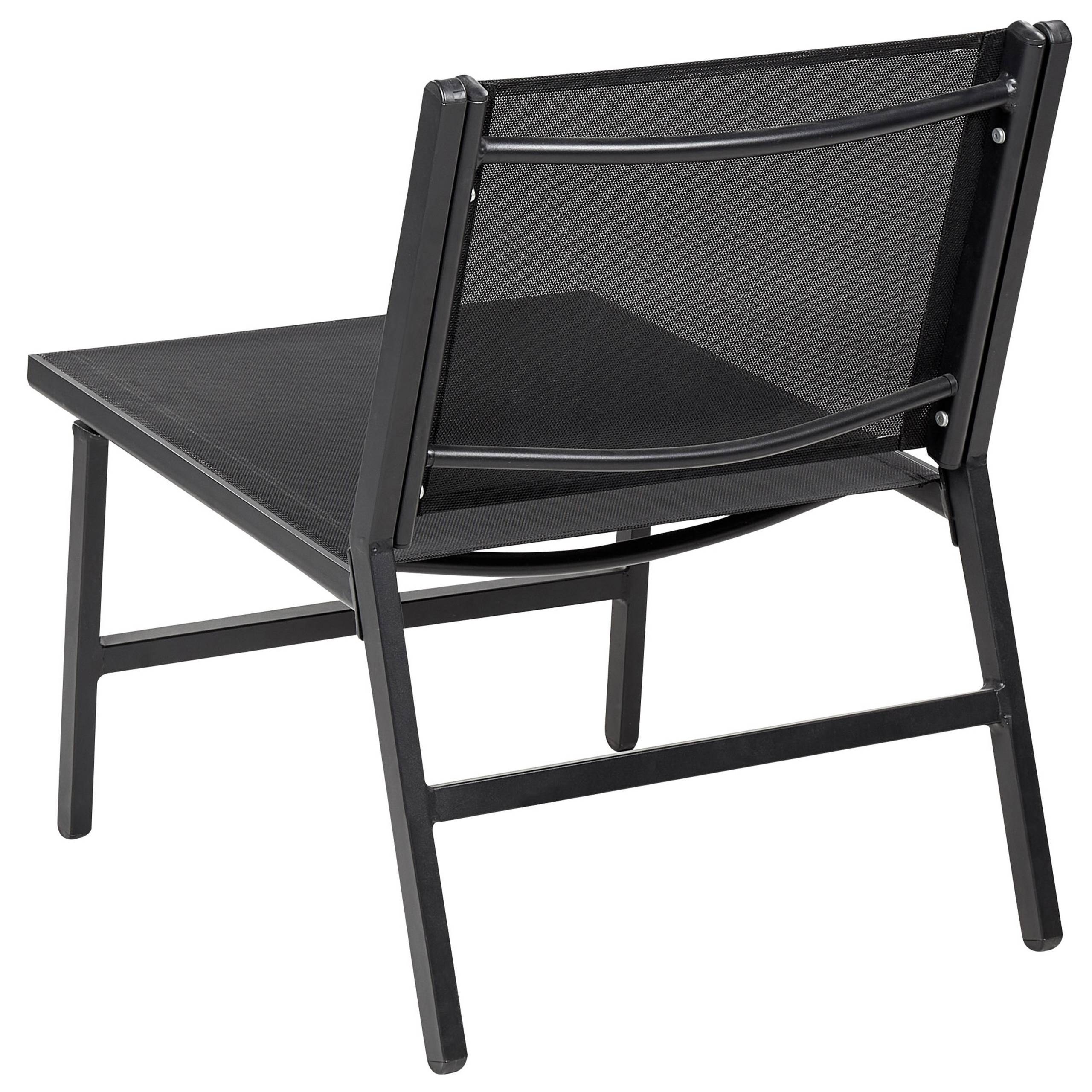 Beliani - Chaise de jardin Revêtement textile Noir MARCEDDI - Beliani - Imagen 6