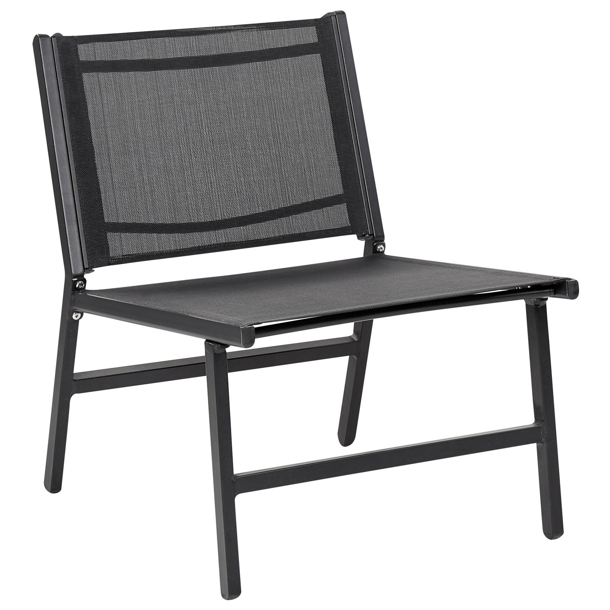 Beliani - Chaise de jardin Revêtement textile Noir MARCEDDI - Beliani - Imagen 4