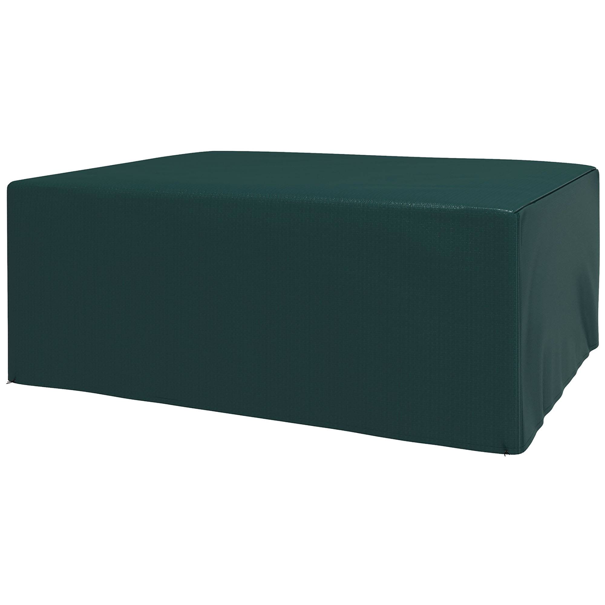Housse de protection mobilier de jardin rectangulaire 235x190x90 cm, imperméable, anti-UV, résistante à l’hiver, verte - Image 2