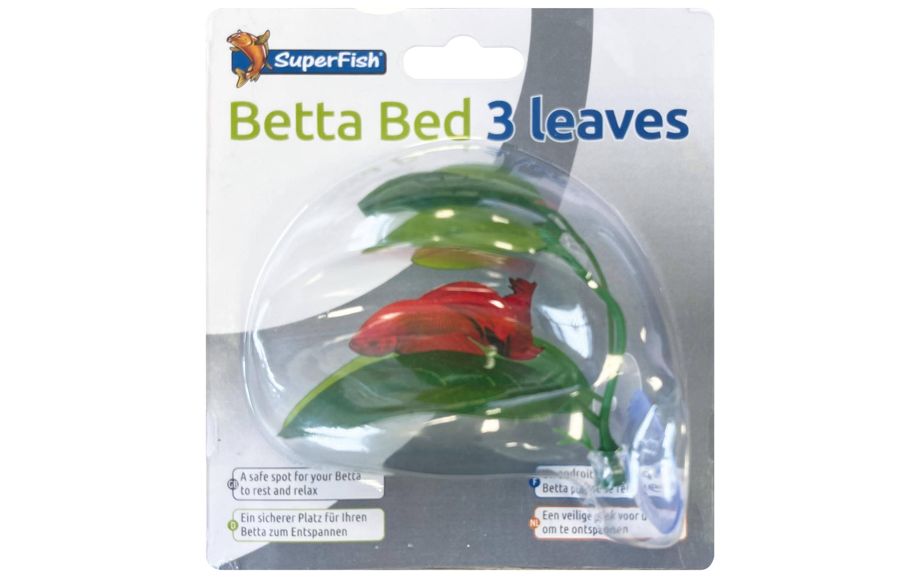 Superfish - Lit Betta 3 feuilles plastique 13,8 x 3,5 x 15,4 cm - SUPERFISH