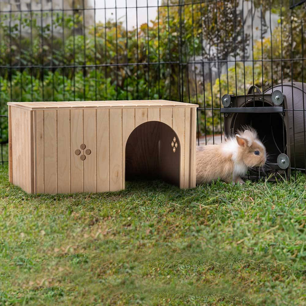 Ferplast - Ferplast Maison Lapin, Accessoire pour Cage Lapin, avec Toit Plat et Trous d'Aération, en Kit de Montage, 52 x 31 x h 26 cm, SIN MAXI Niche Maison en - Imagen 4