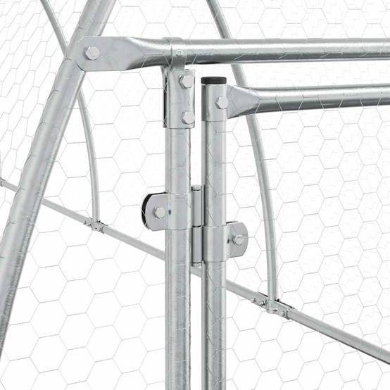 Vidaxl - Cage pour poules argenté 600x105x120 cm acier galvanisé vidaXL 172554 - Image 6