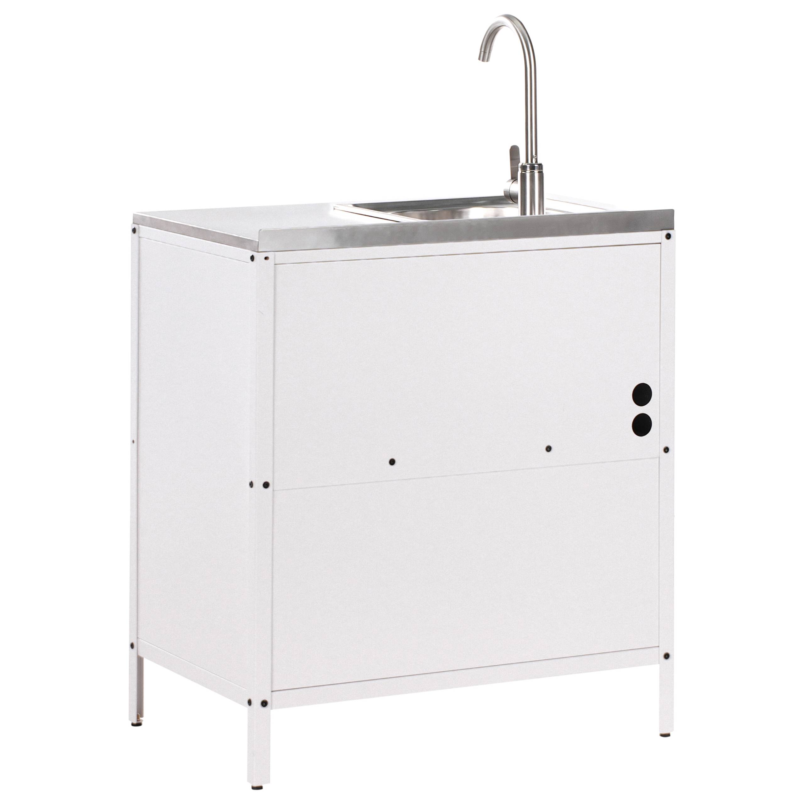 Beliani - Cuisine de jardin Acier Blanc VILAMA - 80x50x90- Beliani - Image 6