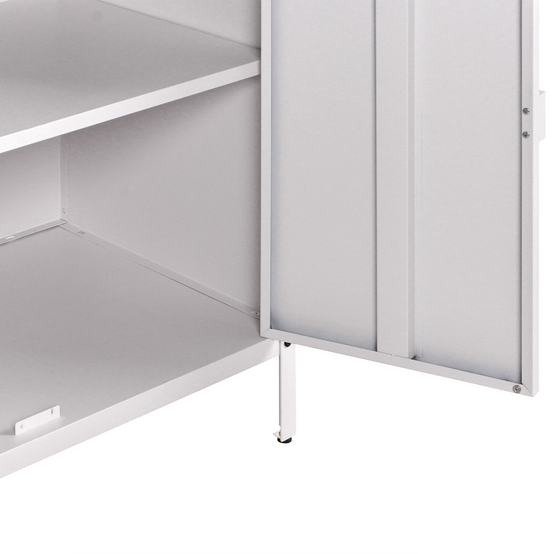 Beliani - Cuisine de jardin Acier Blanc VILAMA - 80x50x90- Beliani - Image 8