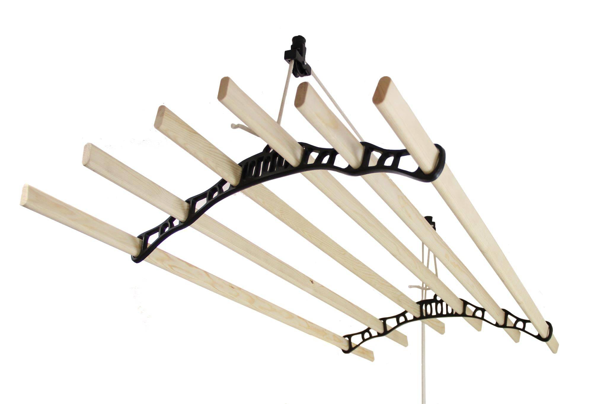 Monstershop - Etendoir à Linge Suspendu  - Noir - 2m - Imagen 1