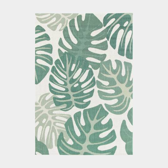 Decoweb - Tapis d'extérieur ou de salon - Green Tropical - Vert et écru - 160 x 230 cm - Decoweb - Imagen 1
