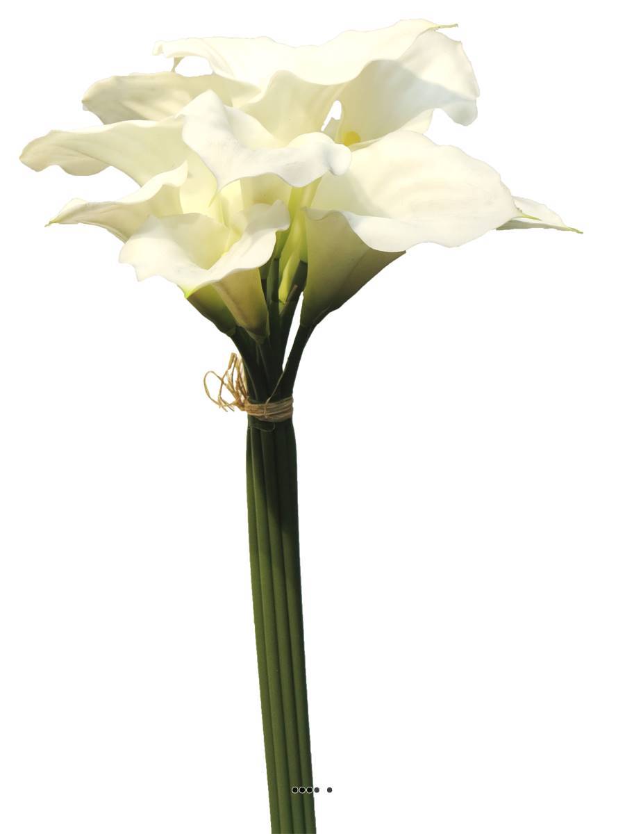Artificielles - Bouquet d&rsquo;Arum Calla artificiel, 12 têtes, H 45 cm Crème - BEST - couleur: Crème - Imagen 2