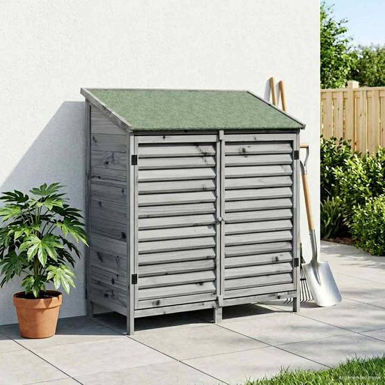 PANGIVO - Abri de jardin bois de sapin gris 106 x 56 x 113.5 cm, poids:20.14kg - PANGIVO - Image 1