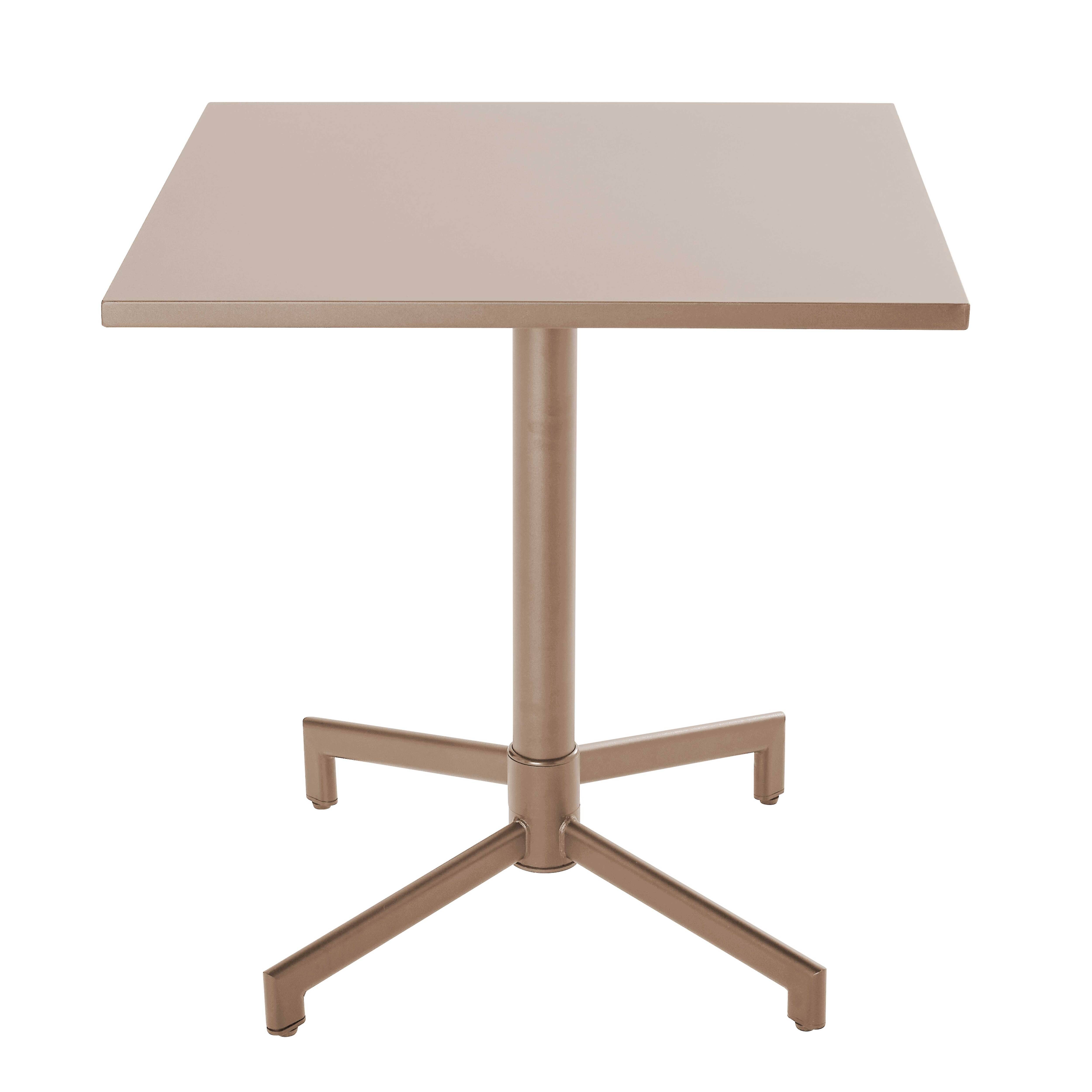 Oviala - Table de jardin carrée bistrot avec plateau rabattable 70 cm taupe Palavas - Oviala - Image 4