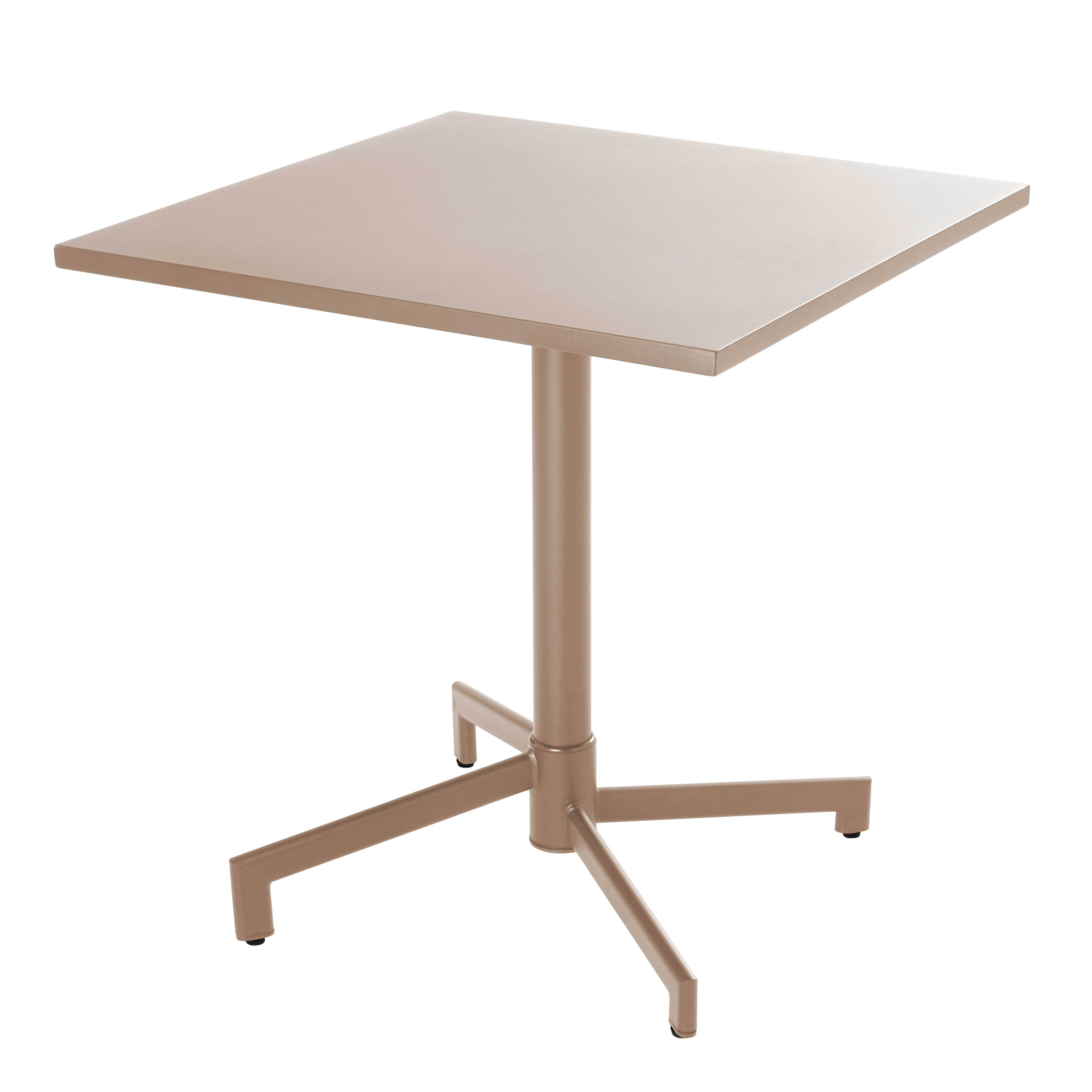 Oviala - Table de jardin carrée bistrot avec plateau rabattable 70 cm taupe Palavas - Oviala - Image 1
