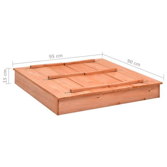 Bac à sable - Maison de jeu pour enfants Bois de sapin 95x90x15 cm - Image 8