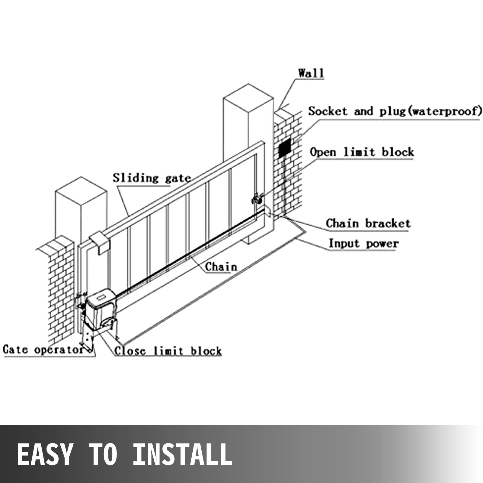 VEVOR Ouvre-porte de garage 600kg, portée 30m, silencieux, avec télécommande pour usage domestique et commercial. - Image 6