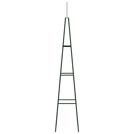 Lot de 2 Tuteurs Colonne Fer Vert Foncé Obélisque Plantes Grimpantes 35x35x195 cm - ComfortXL Outdoor Living - Image 3