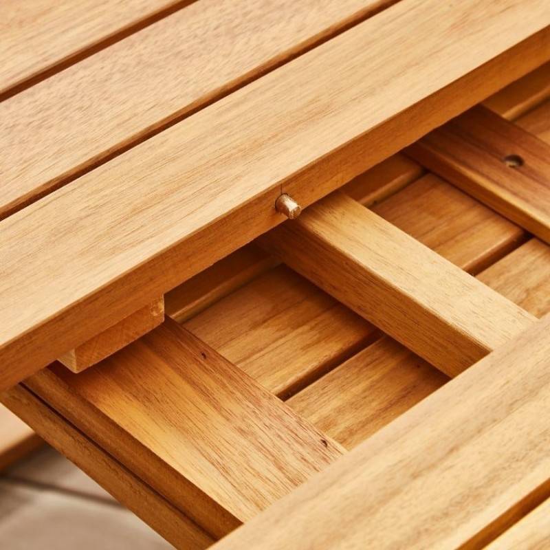 Table salon de jardin Levata - BOCARNEA - Bois Acacia - Table extensible papillon - 180/240 cm - Pour 8 personnes - Imagen 9