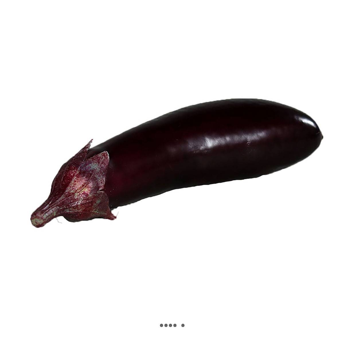 Aubergine en mousse artificielle très réaliste H 19 cm - Image 2