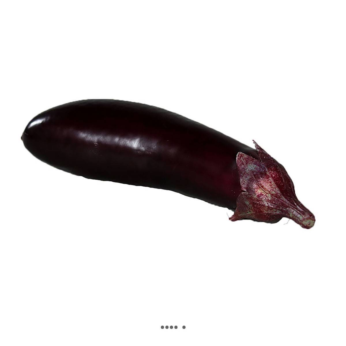 Aubergine en mousse artificielle très réaliste H 19 cm - Image 1