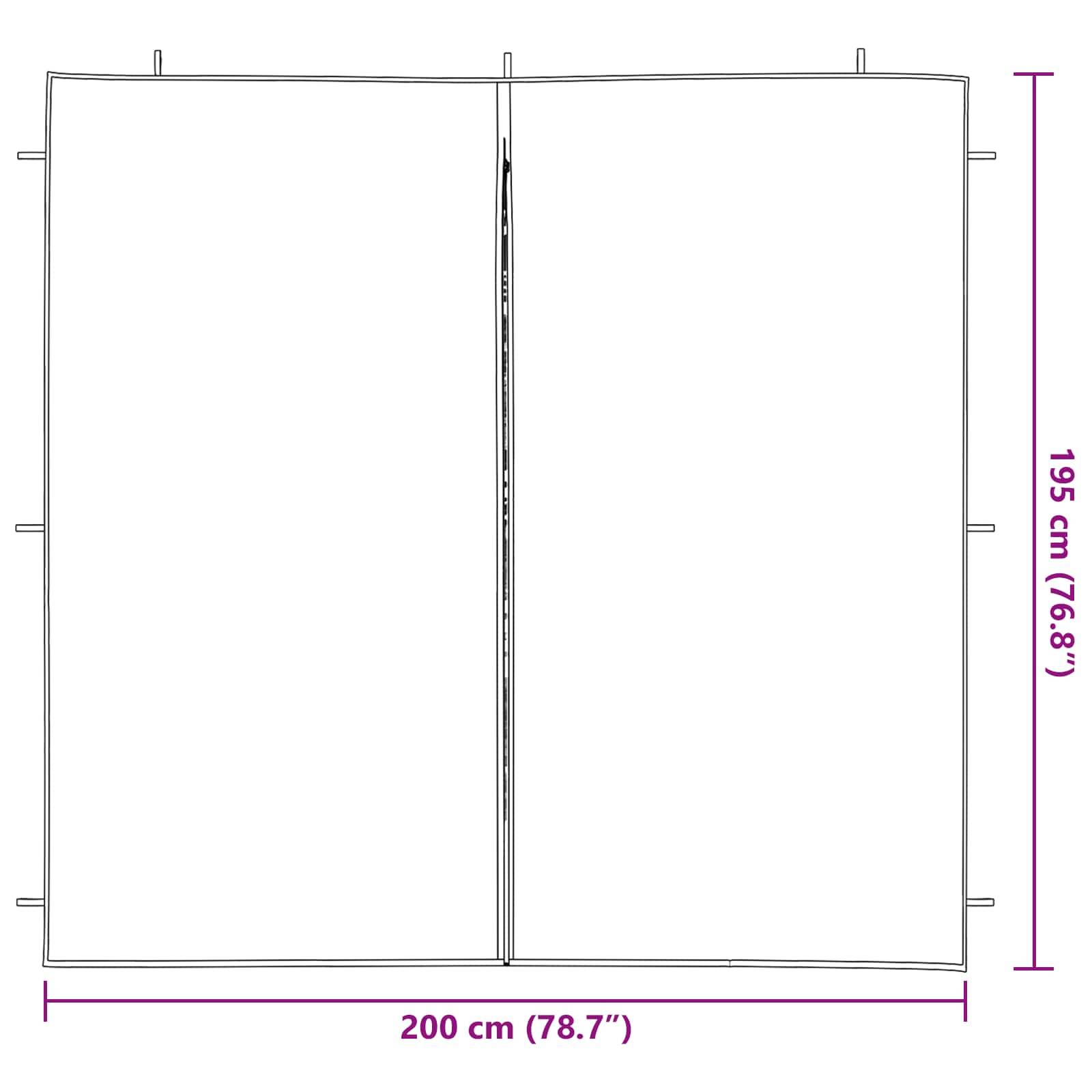 Mur de tente de fête PE et acier rouge 200 x 195 cm - PANGIVO - Image 6