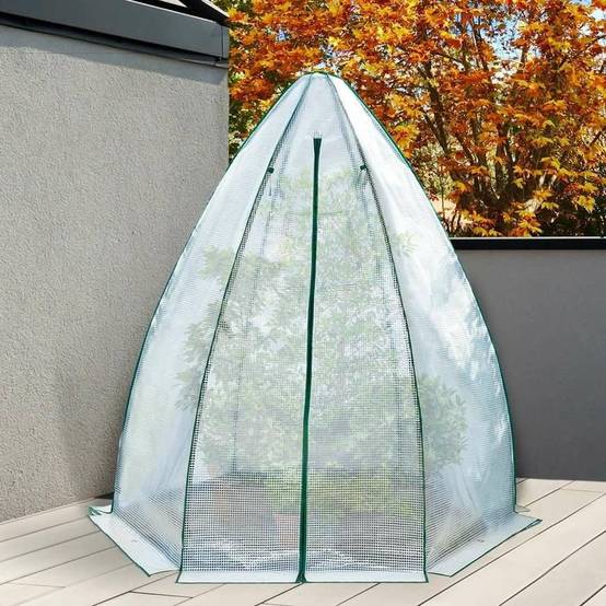 Serre quatre saisons forme dôme "tipi" Ø 140 x H. 160 Transparent - Image 4
