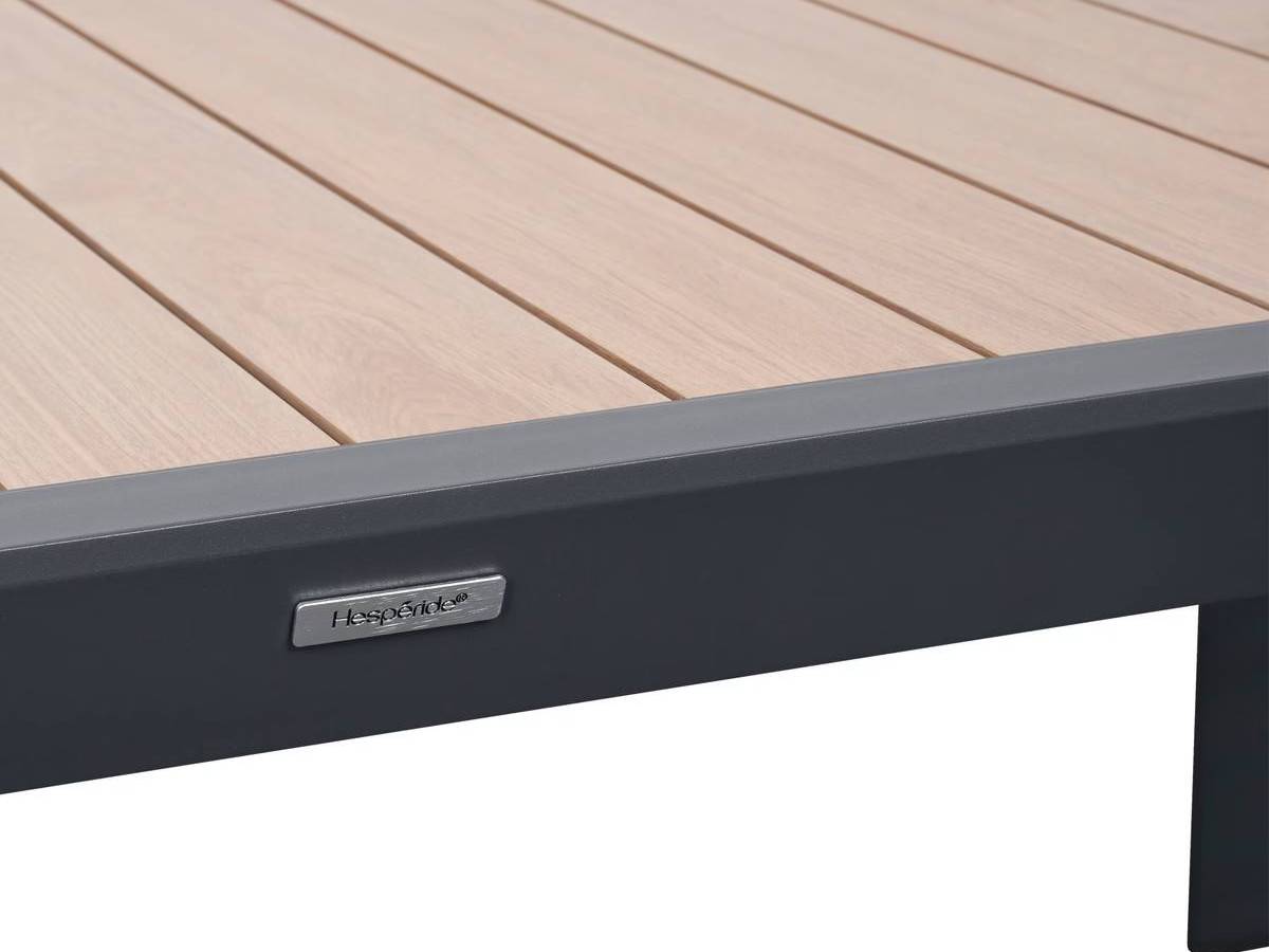 Hesperide - Table de jardin rectangulaire extensible en aluminium Evasion Honey/Graphite 10/12 places + 12 fauteuils Piazza - Hespéride - Image 5