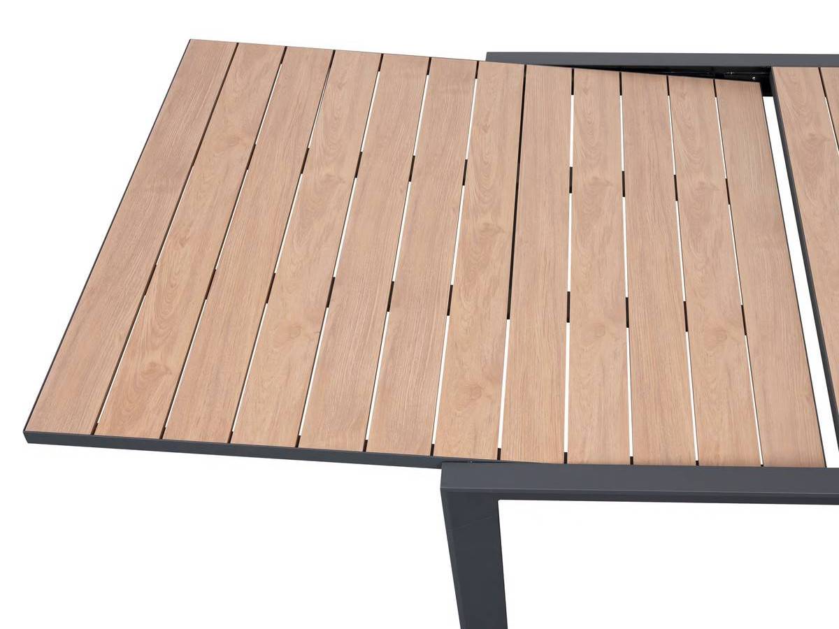 Hesperide - Table de jardin rectangulaire extensible en aluminium Evasion Honey/Graphite 10/12 places + 12 fauteuils Piazza - Hespéride - Image 9