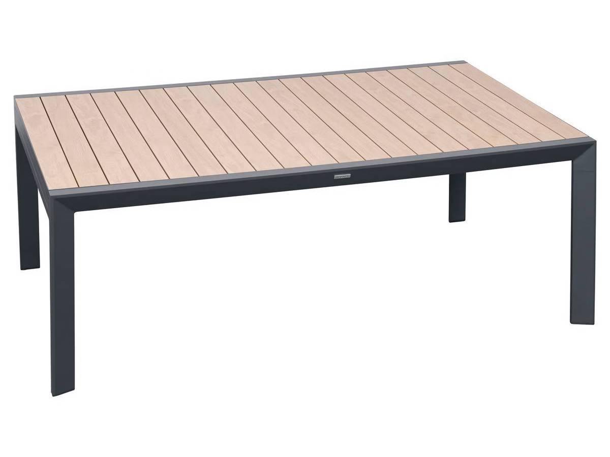 Hesperide - Table de jardin rectangulaire extensible en aluminium Evasion Honey/Graphite 10/12 places + 12 fauteuils Piazza - Hespéride - Image 4