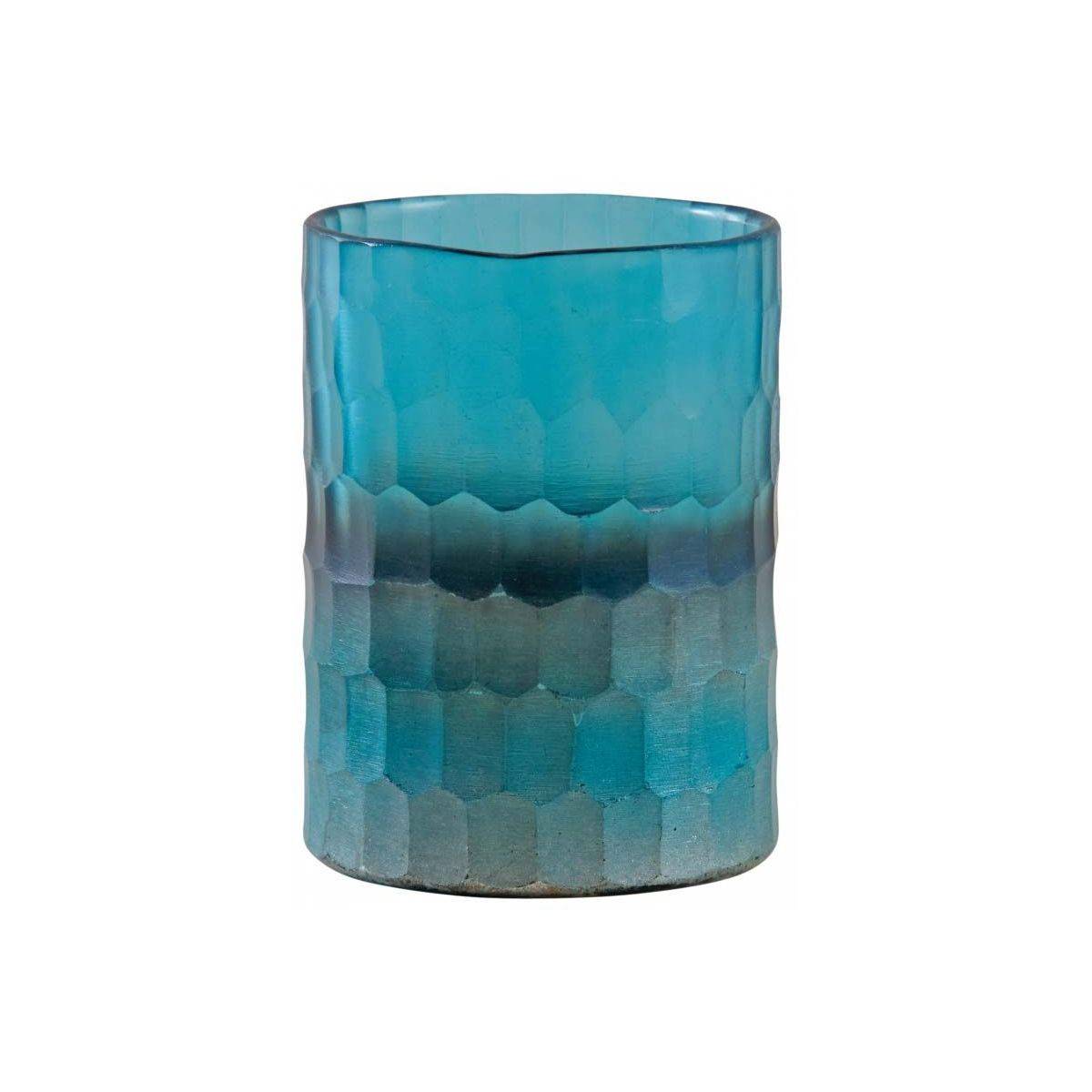 Aubry Gaspard - Photophore en verre mosaique turquoise Aubry Gaspard - Imagen 1