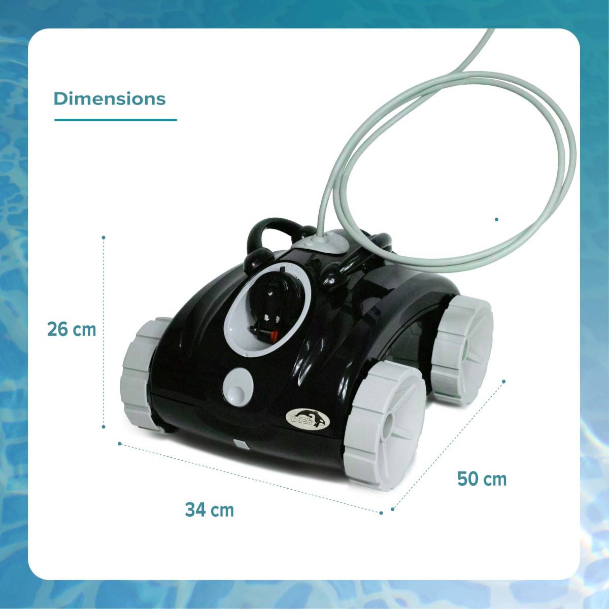 Robot de piscine electrique - robot nettoyeur fond - autonome - compatible tout revêtement 106490 Orca - Imagen 5