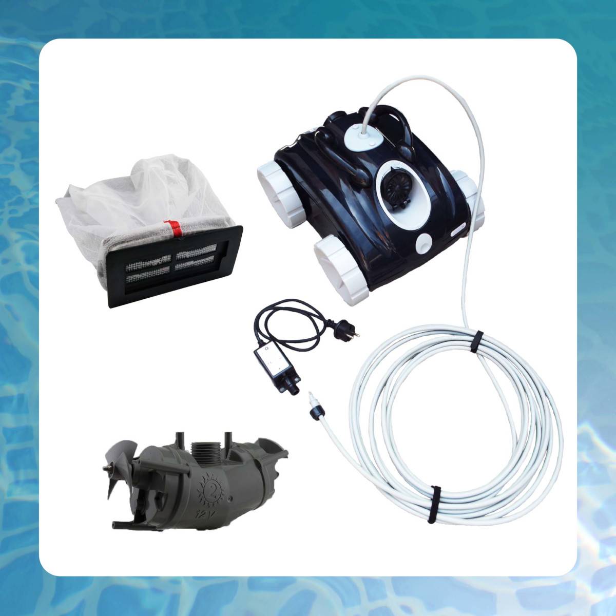 Robot de piscine electrique - robot nettoyeur fond - autonome - compatible tout revêtement 106490 Orca - Imagen 4
