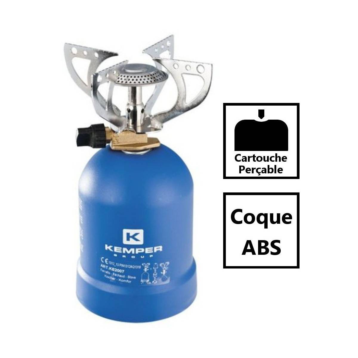 Rechaud gaz Kemper coque ABS KE2007 - Imagen 2