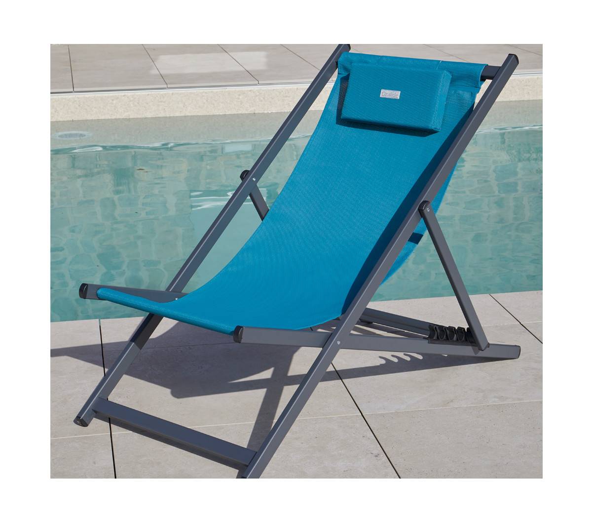 Lot de 2 Chiliennes - Aluminium - Bleu Canard en Aluminium - ATHOS - Imagen 1