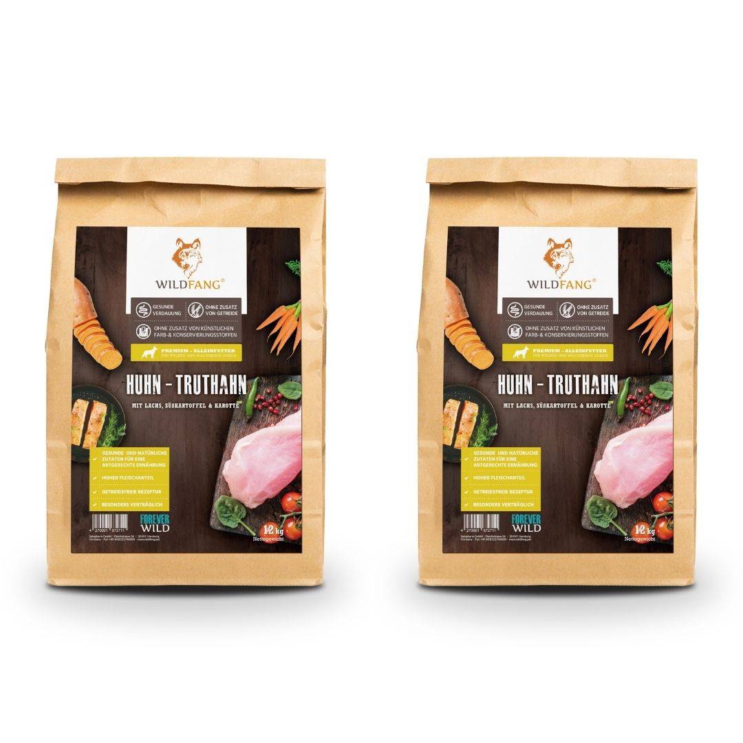 Wildfang - Wildfang Croquettes Junior au poulet pour chiots - sans céréales - 2 x 2 kg