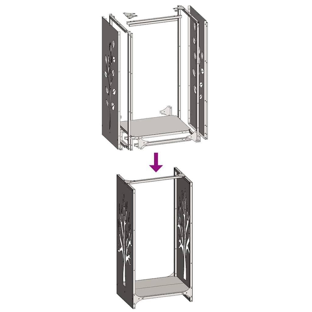 Range-Bûches Vertical 80 cm en Acier Inoxydable pour Intérieur et Extérieur – ComfortXL Outdoor Living - Image 10