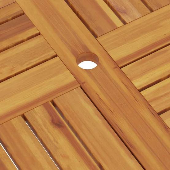 Table pliable de jardin Bois de teck solide 85 x 85 x 76 cm, Poids :13.2kg - PANGIVO - Image 7