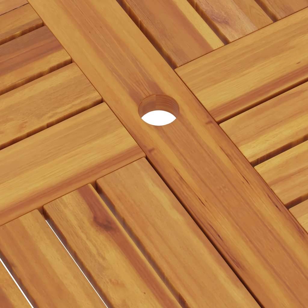 Table pliable de jardin Bois de teck solide 85 x 85 x 76 cm, Poids :13.2kg - PANGIVO - Image 7
