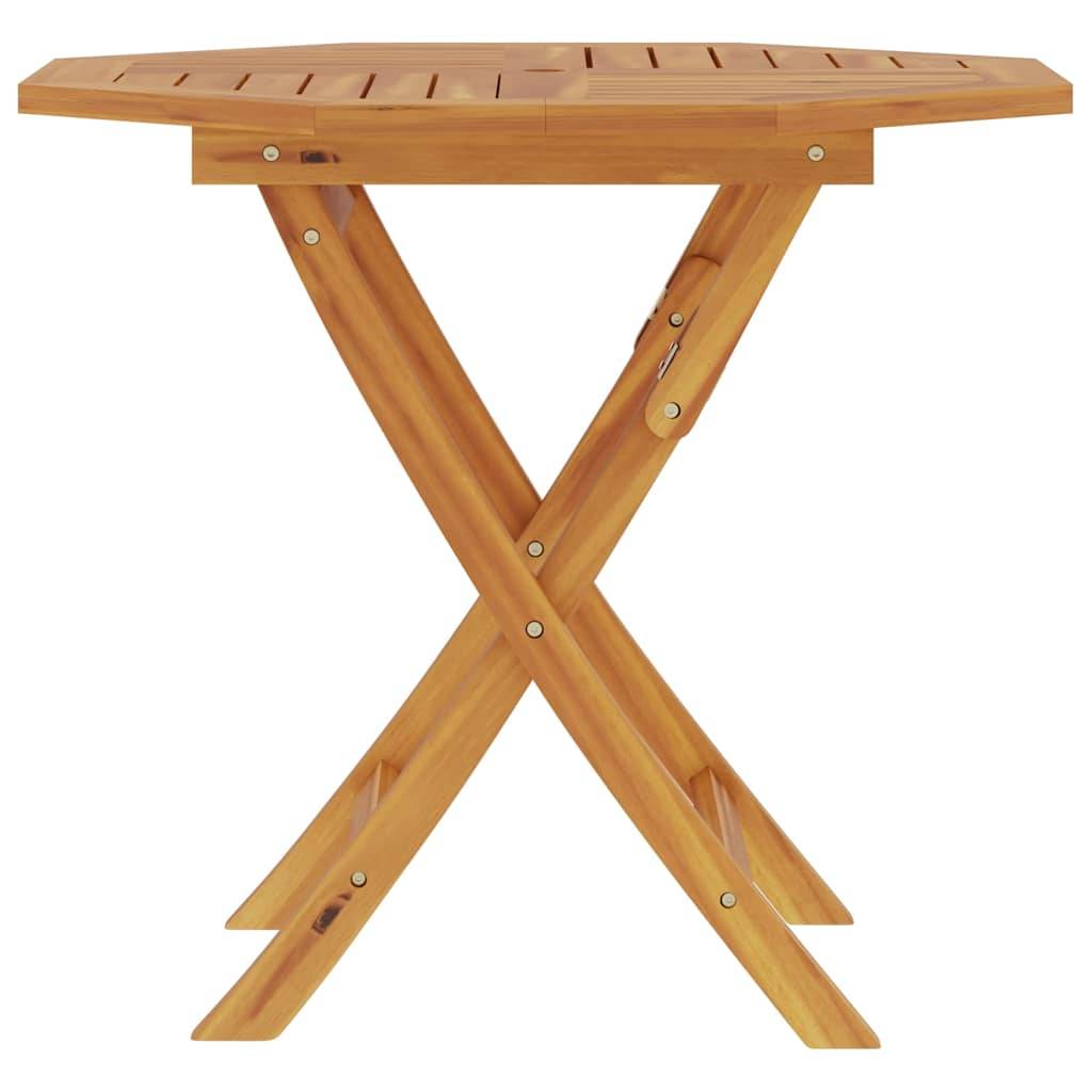 Table pliable de jardin Bois de teck solide 85 x 85 x 76 cm, Poids :13.2kg - PANGIVO - Image 4