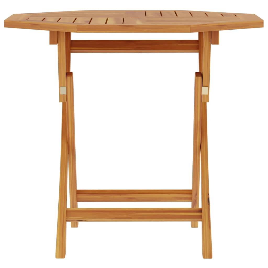 Table pliable de jardin Bois de teck solide 85 x 85 x 76 cm, Poids :13.2kg - PANGIVO - Image 3