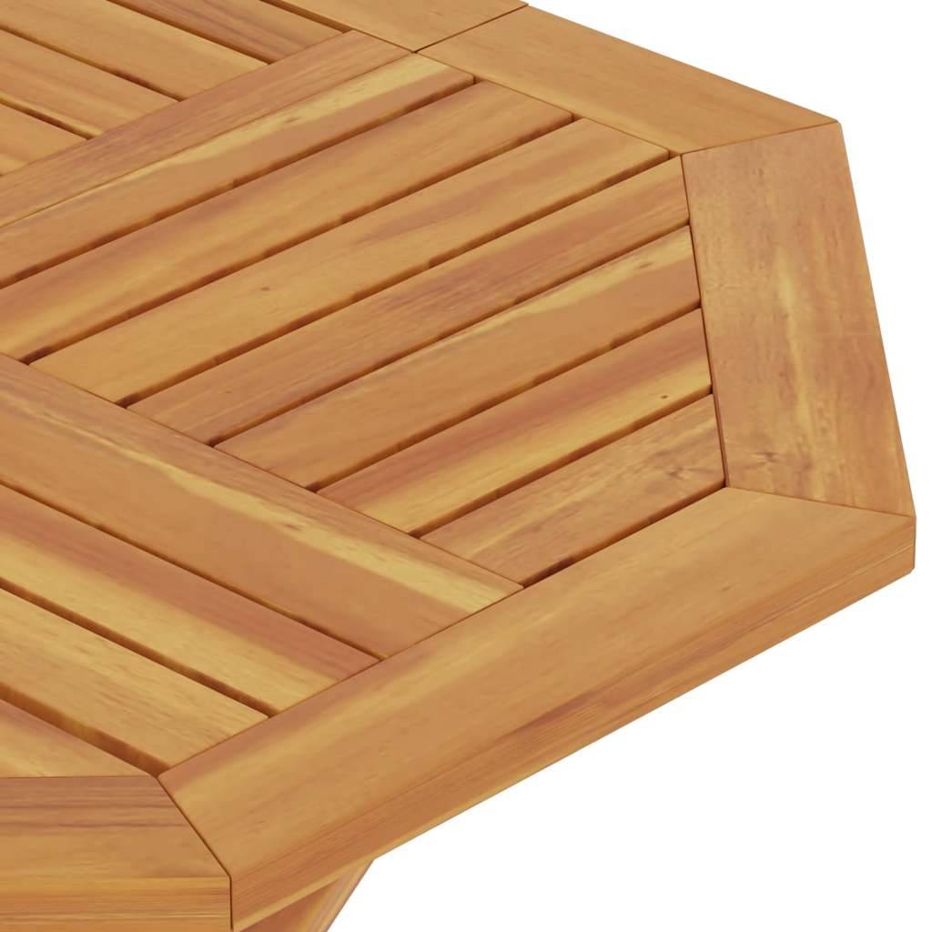 Table pliable de jardin Bois de teck solide 85 x 85 x 76 cm, Poids :13.2kg - PANGIVO - Image 8