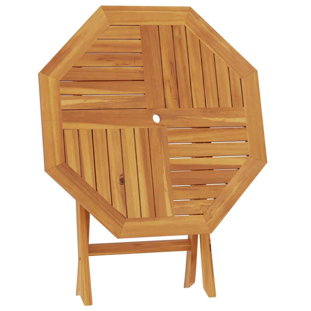 Table pliable de jardin Bois de teck solide 85 x 85 x 76 cm, Poids :13.2kg - PANGIVO - Image 6