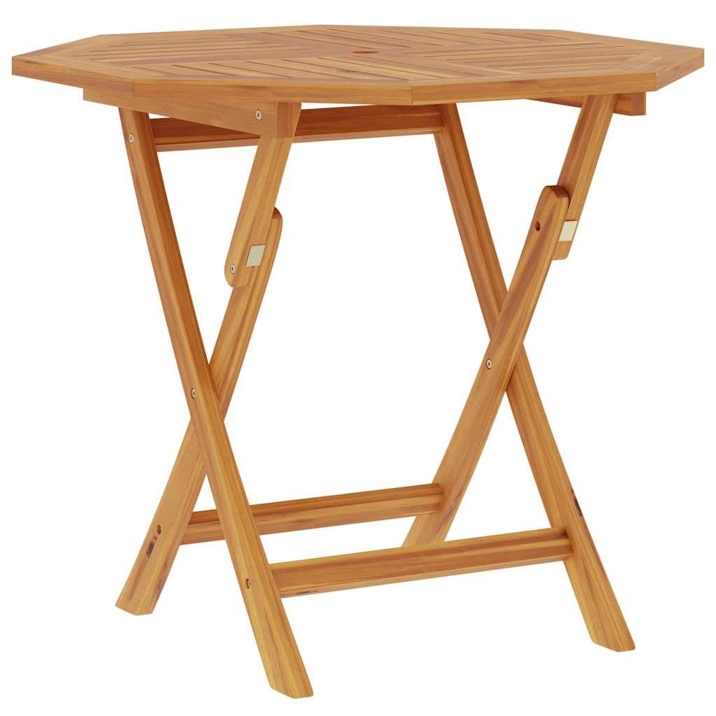 Table pliable de jardin Bois de teck solide 85 x 85 x 76 cm, Poids :13.2kg - PANGIVO - Image 2