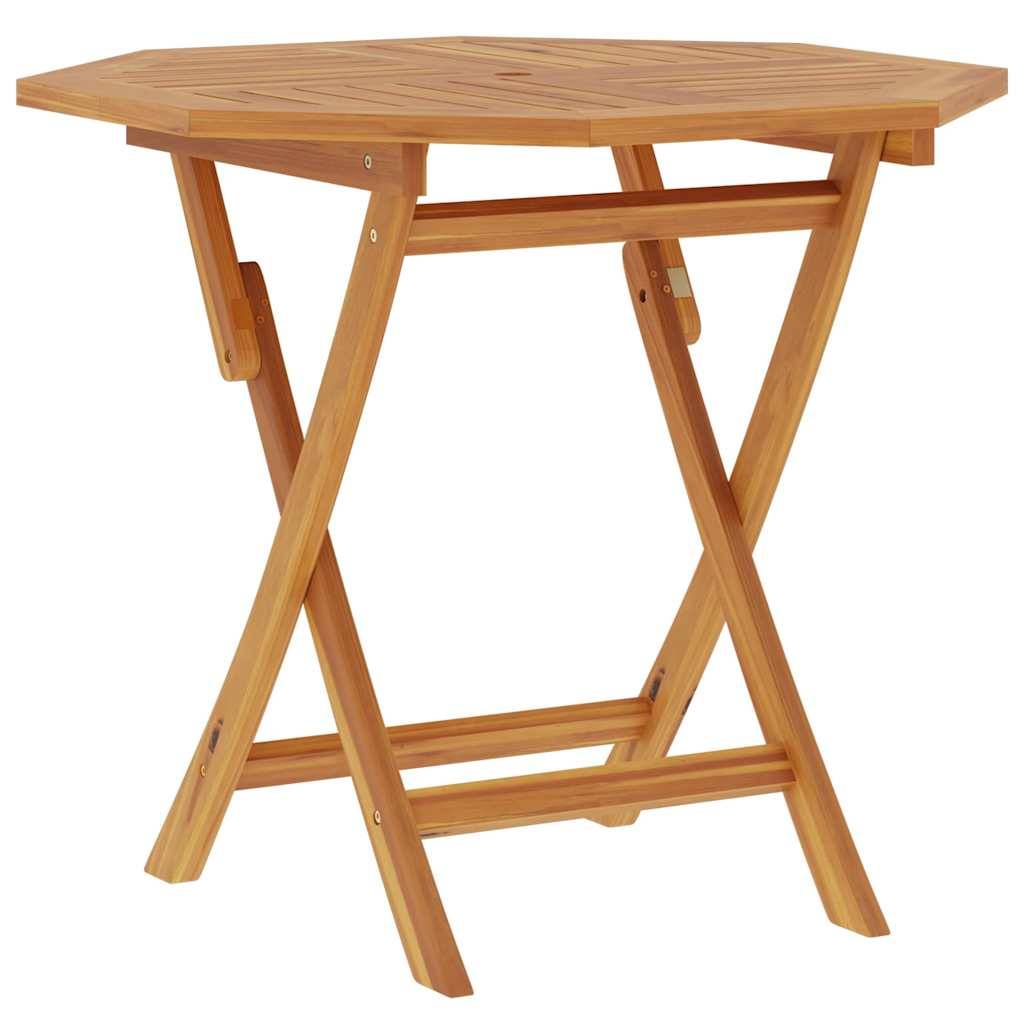 Table pliable de jardin Bois de teck solide 85 x 85 x 76 cm, Poids :13.2kg - PANGIVO - Image 5