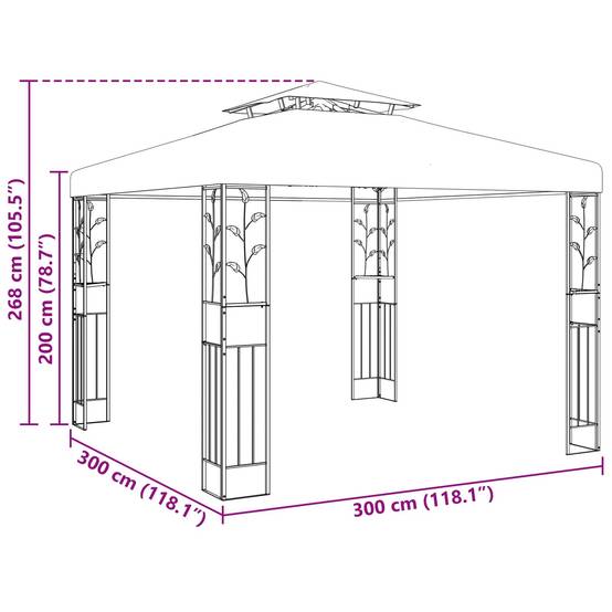 Pergola Bioclimatique Aluminium Tissu Terrasse Jardin Toit Lames Manuelles 3x3m Vert - ComfortXL Outdoor Living - Image 6